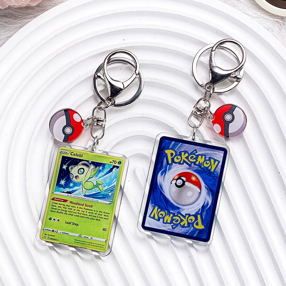 Pokémon Characters Pikachu Bulbasaur Jigglypuff Acrylic Keychain Bag Charms Accessories Backpack Pendant Key Holder Friend Gifts