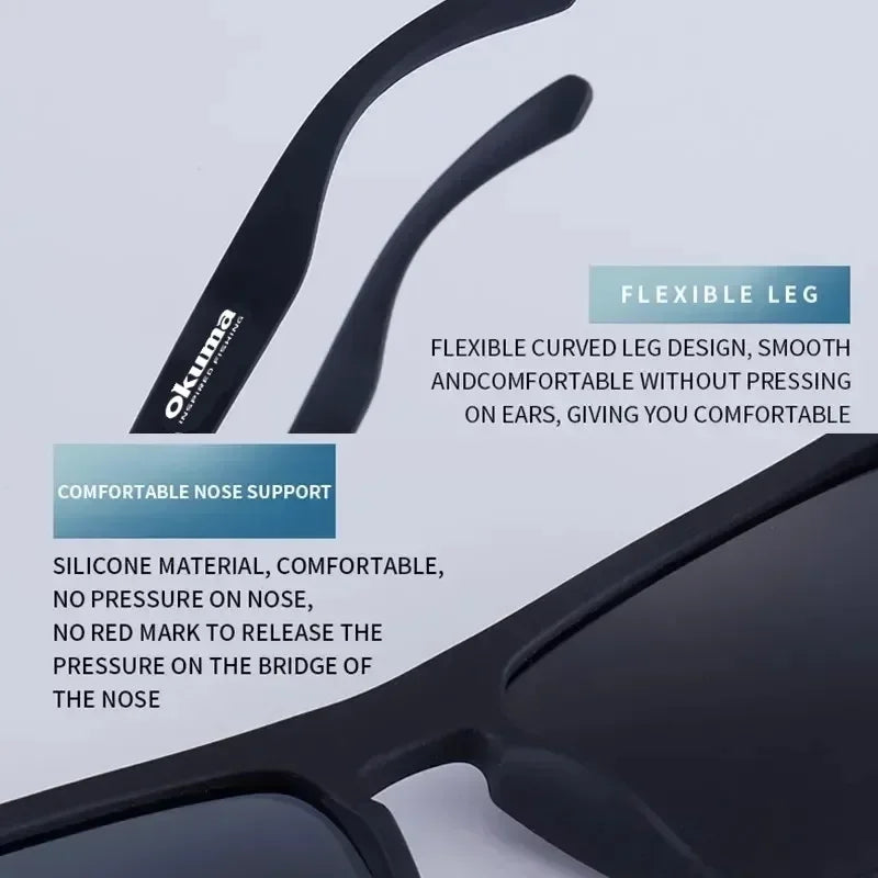 Okuma Polarized Sunglasses UV400 for Men and Women Outdoor Hunting, Fishing, Driving Bicycles, Sunglasses Optional Box