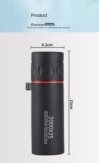 2000x25 HD Monocular Telescope Mini Portable Mobile Phone Telescope with Holder Outdoor Camping Hunting Birdwatching Telescopes