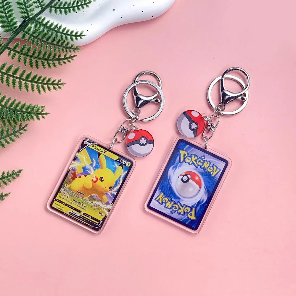 1/43Pcs Pokémon Pikachu Bulbasaur Gold Saint Acrylic Keychain Backpack Pendant Bag Charms Accessories Decoration Holiday Gifts