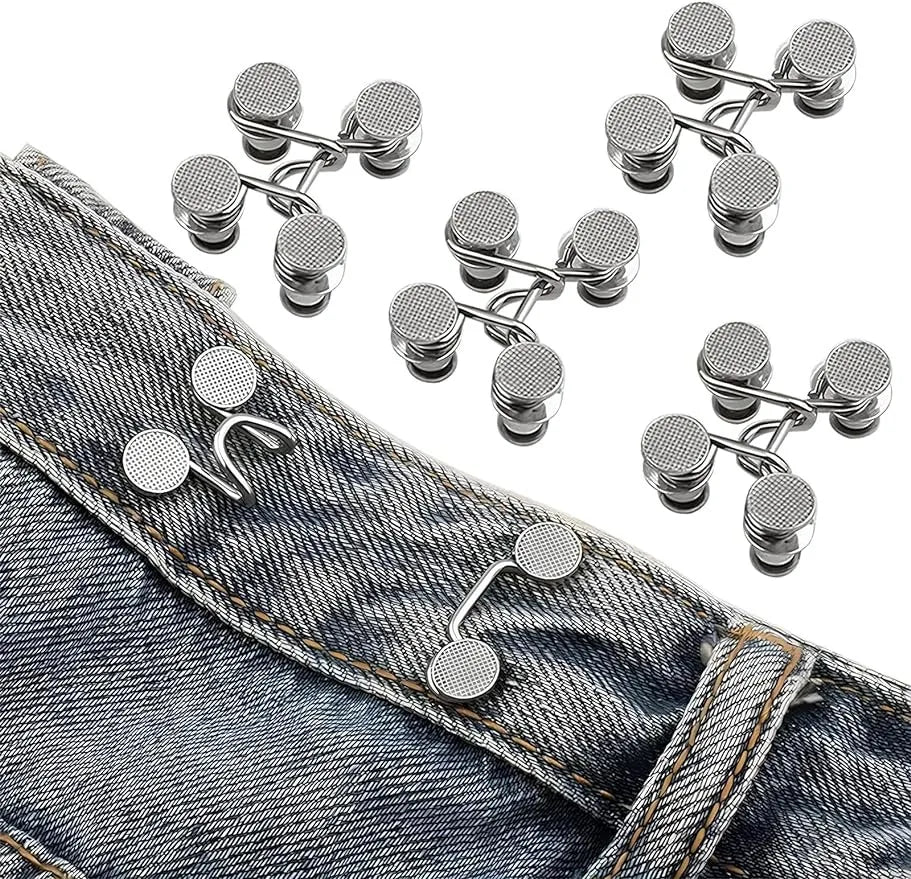 1/2/4 Pairs Jeans Button Tightener,Pant Waist Tightener, Button Pins for Jeans, Button for Jeans to Make Smaller Waist Tightener