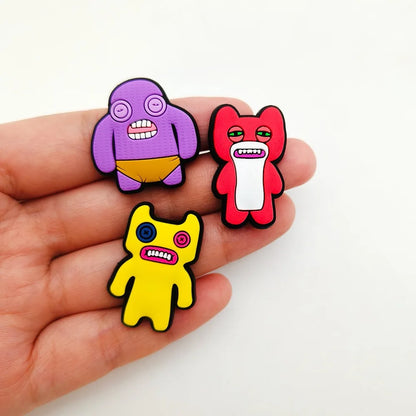 12Pcs Fuggler Monster Shoes Charms Cartoon Clog Sandal Garden Shoe Decoration Accessorie Shoe Buckles Kids Party Gifts