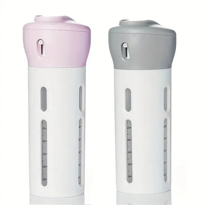4 In 1 Portable Travel Liquid Dispenser Bottle Refillable Leakproof Travel Container For Perfume Shampoo Conditioner Lotion