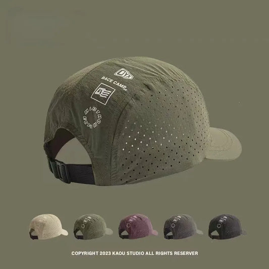 Short Brim Quick-Drying Mesh Baseball Cap - Breathable Lightweight UV Protection Sunshade, for Men Women Couples, Outdoor Hiking
