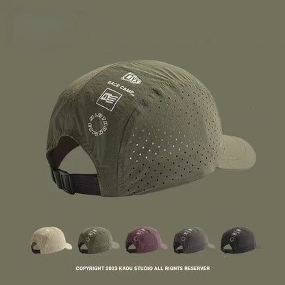 Short Brim Quick-Drying Mesh Baseball Cap - Breathable Lightweight UV Protection Sunshade, for Men Women Couples, Outdoor Hiking