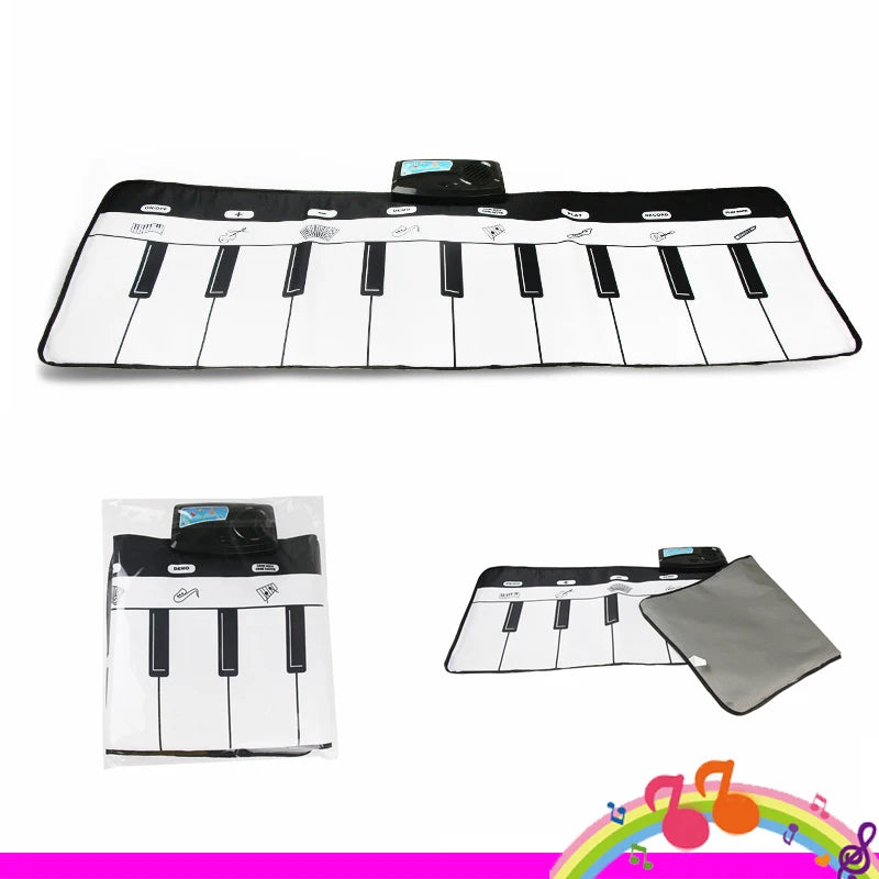 Kids Musical Carpet Baby Toddlers Fitness Keyboard Piano Mat Music Play Instrument Montessori Education Toys Gift for Girl Boy