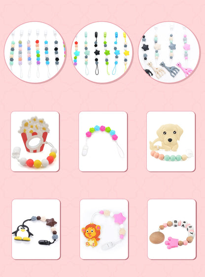 LOFCA 12mm 50pcs/lot Beads Food Grade Silicone Teether Round Beads Baby Chewable Teething Beads Silicone Teether For Diy