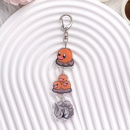 Pokémon Characters Pikachu Bulbasaur Jigglypuff Acrylic Keychain Bag Charms Accessories Backpack Pendant Key Holder Friend Gifts