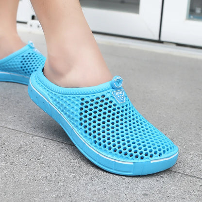 Couple Style Men's and Women's Slippers, Clogs, Mules, Solid Color Slip-Ons, Breathable Summer