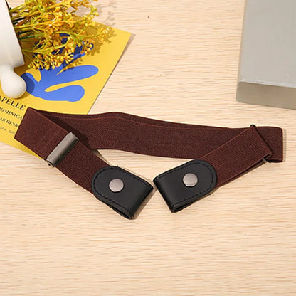 2024 Hot Men's and Women's Invisible Belt Without Buckle Seamless Lazy Belt Wild Elastic Elastic Jeans Belt Decoration Ins Wind
