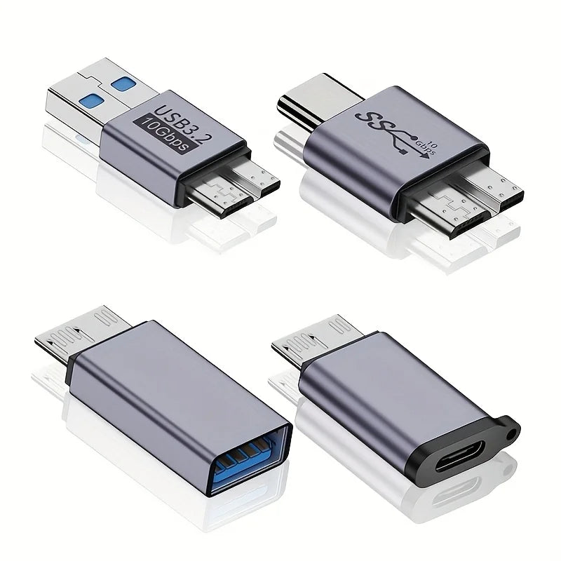 USB C 3.2 Micro B Male to Type C Female Adapter Type-C To Micro B Connector for Laptop External Hard Drive Disk Box Samsung S5