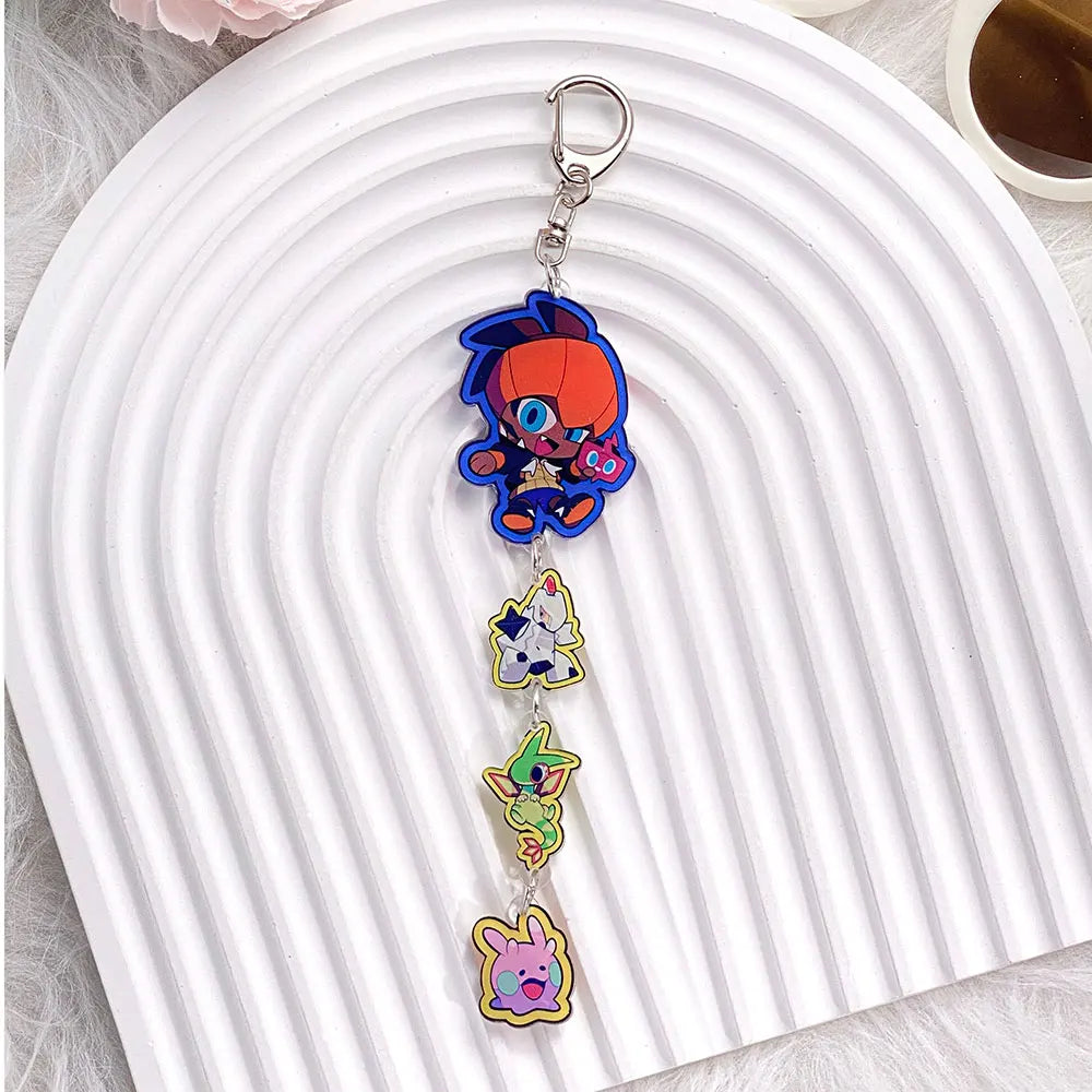 Pokémon Characters Pikachu Bulbasaur Jigglypuff Acrylic Keychain Bag Charms Accessories Backpack Pendant Key Holder Friend Gifts