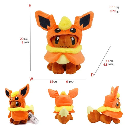 Eevee Cos Umbreon Espeon Jolteon Flareon Glaceon Vaporeon Sylveon Leafeon Plush Toys Stuffed Soft Stuffed Animal Plushies 20CM