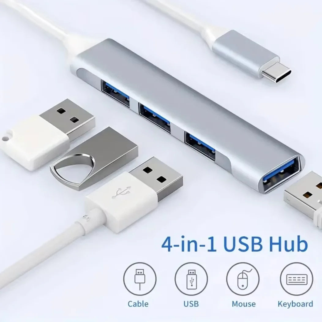 467 USB Dock Multi-Function Wire Divider High Speed Transmission One Drag Four Expanders for Mobile Phone Computer