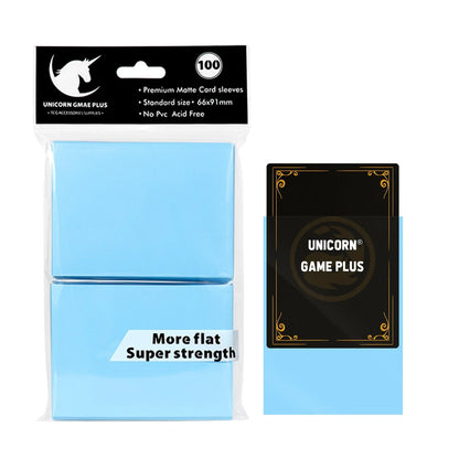 100PCS 66x91mm Matte Standard Size Card Sleeves TCG Trading Cards Protector For Tarot Shield Board Games Magical Cover PKM