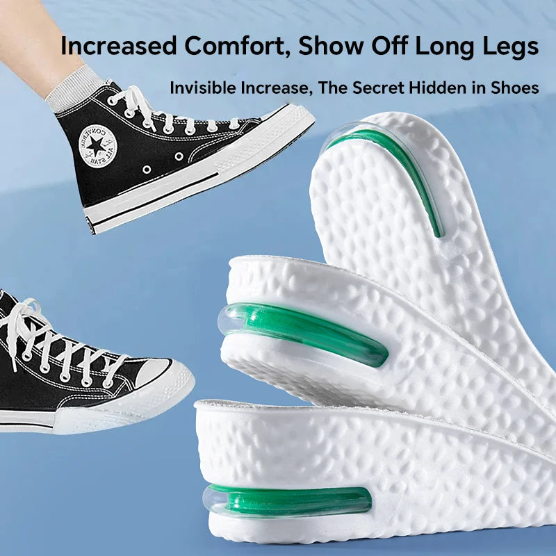 1Pair Height Increase Insole for Feet Sports Air Insoles Comfort Plantar Fasciitis Shoes Inserts Shock Absorbing Shoe Pads