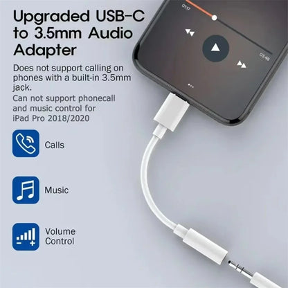 Headphone Connector Adapter for Huawei Mate 30 P30 Xiaomi Android Phone USB Type C To 3.5mm Earphone Jack Audio Cable Adapter