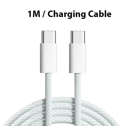 5 in 1 GaN USB C Desktop Charger 240W Fast Charge Phone Adapter braid Type C Cable For iPhone Samsung Xiaomi EU/US Plug Charger