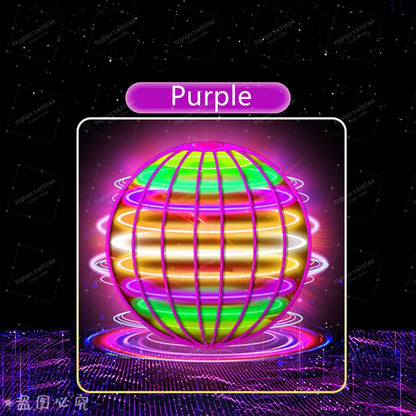 LED Colorful Flying Ball Automatic Boomerang Hover Orb, Gyroscopic Anti-Gravity Black Tech Magic Flying Toys for Children Gifts