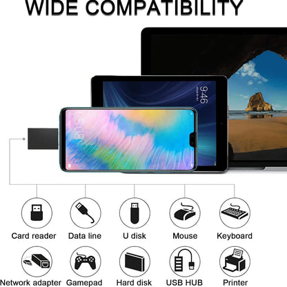 8pcs USB to USB C Adapter, USB Type C Female to USB Adapter, Micro USB to USB C Female Male Converter Connector, for Laptop Car