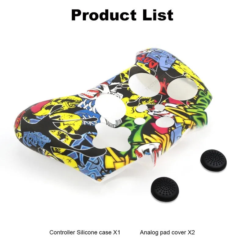 Silicone Protective Case Skin For Xbox Series X/S Controller Gamepad Accessories Thumbstick Grips Caps Joystick Cover Shell