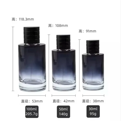 1Pcs 30ml-100ml Gradient Color Portable Glass Refillable Perfume Bottle Cosmetic Container Atomiser Sprayer Travel Cosmetic Tool