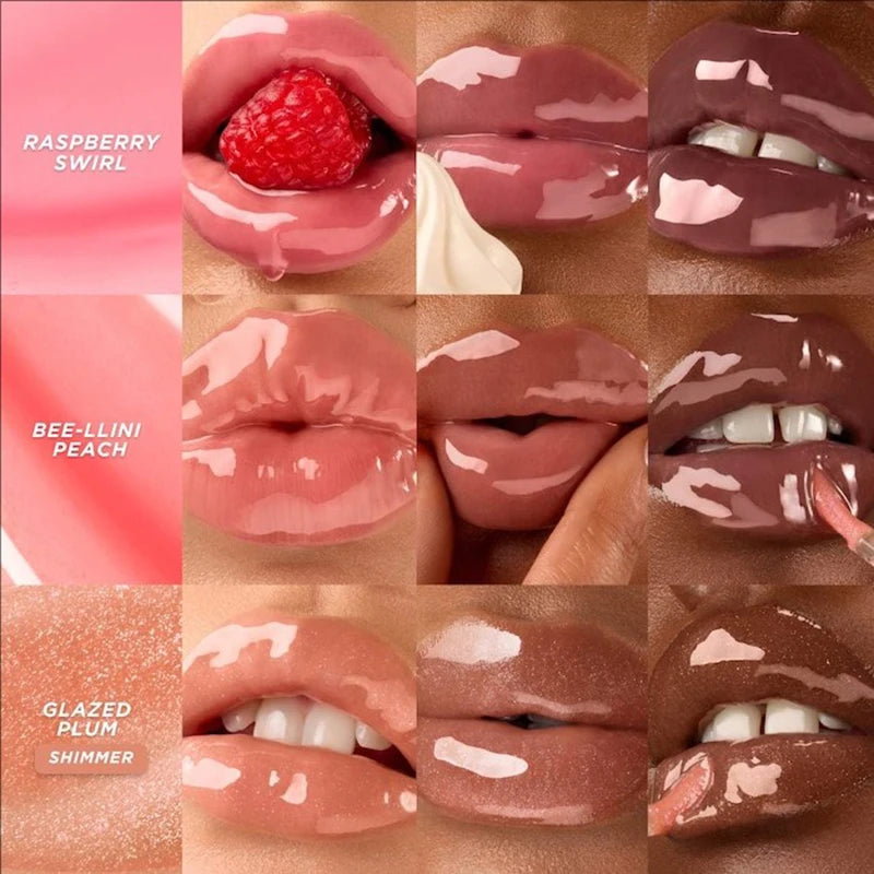 Gisou New Colors Full Range Of Long-lasting Moisturizing Raspberry Swirl Lip Oils Lip Gloss Care Lip Plumping Exfoliating Gloss