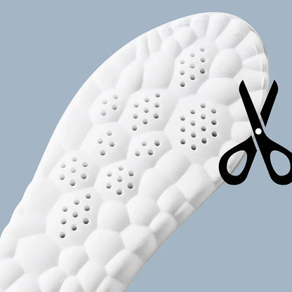 Soft Breathable Shock Absorption Cushion Running Insoles 4D Cloud Technology PU Sole Sports Insoles For Orthopedic Care 2026 New