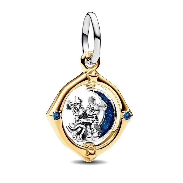 Hot Sell MINISO Disney 925 Sterling Silver Animals Mobilization Charms Beads Hot Original Bracelet DIY Jewelry Women Pendant