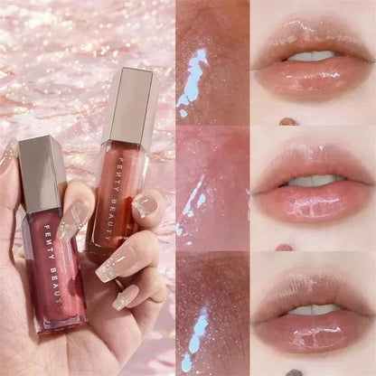 Fashionable and Fresh Fenty Beauty Lip Gloss Multi-color Shiny Transparent Liquid Lipstick Beginner Essential Lipstick Cosmetics