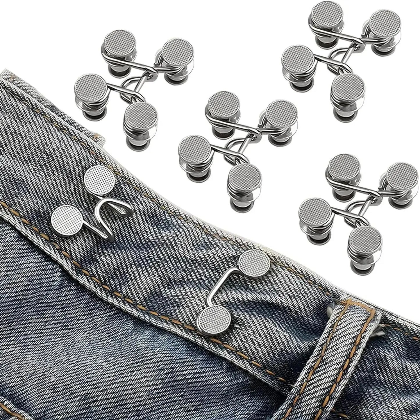 1/2/4 Pairs Jeans Button Tightener,Pant Waist Tightener, Button Pins for Jeans, Button for Jeans to Make Smaller Waist Tightener