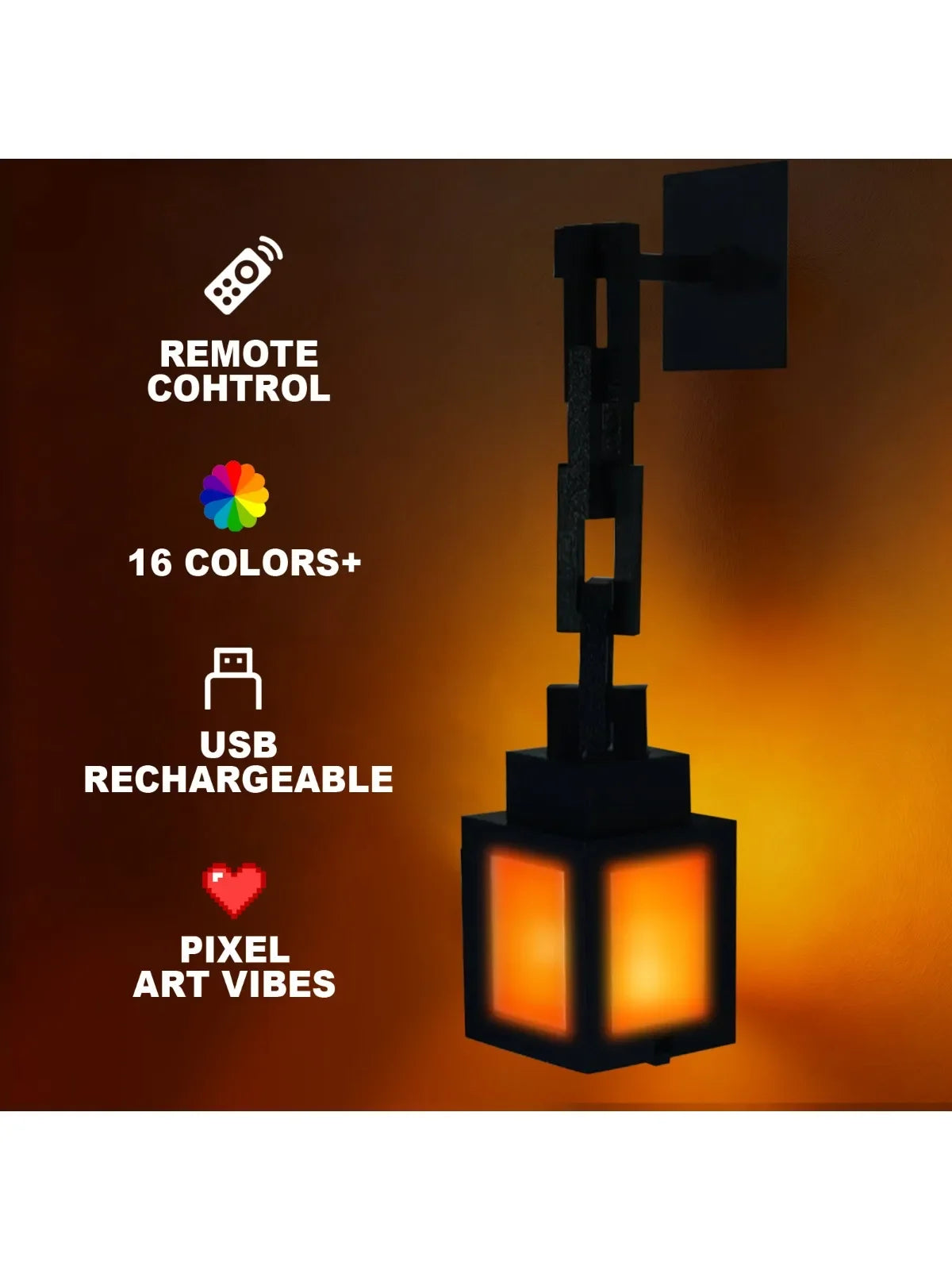 2026 MC Game Luminous Lantern Nightlight Surrounding Pixel Style Tabletop Ornament DIY Interior Atmosphere Light Creativity Toy