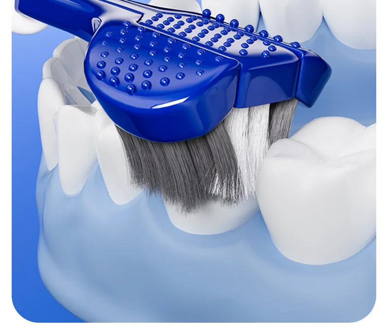 3D Manual Toothbrush 6pcs Three sided U-shaped Soft Toothbrush for Comprehensive Oral Cleaning for Adults, Men and Women, Coup