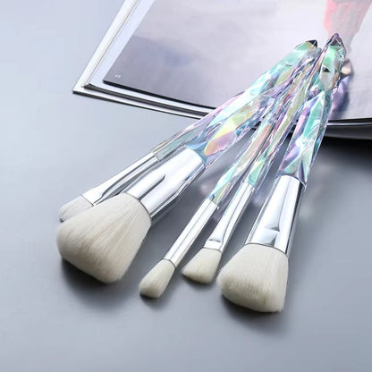 5/10 makeup brushes, crystal-textured makeup brush set, loose powder contouring eyeshadow suitable for ladies/girls