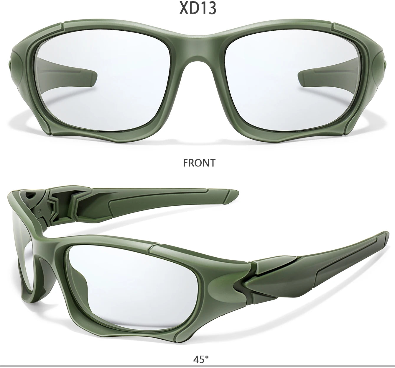 Photochromic Cycling Sunglasses Men Outdoor Sports Tactical Camouflage Goggles Vintage Driving Riding Fishing Windproof