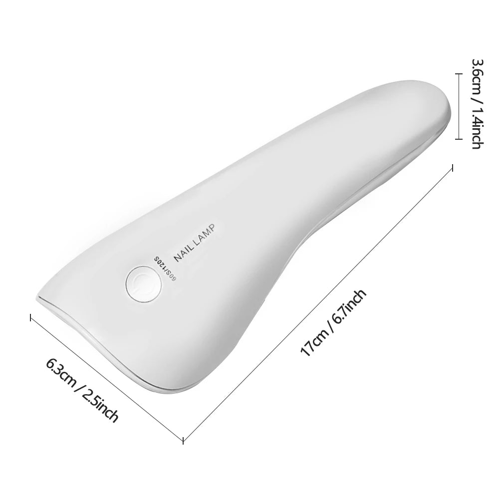 LINMANDA Handheld UV LED Nail Lamp USB Rechargeable Mini Manicure Lamp Nail Dryer With 5 Lamp Beads Quick Drying Gel Nail Polish