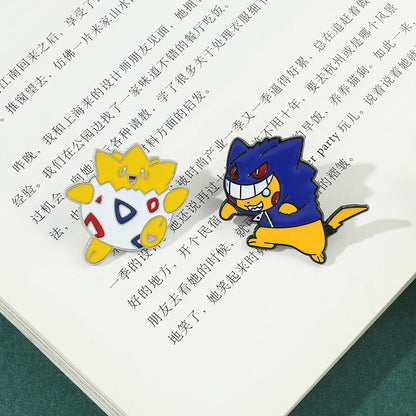 Pokemon Pikachu Game Console Enamel Pins Badges Brooches Japanese Anime Squirtle Funny Punk Denim Jacket Badge Lapel Pin Friend