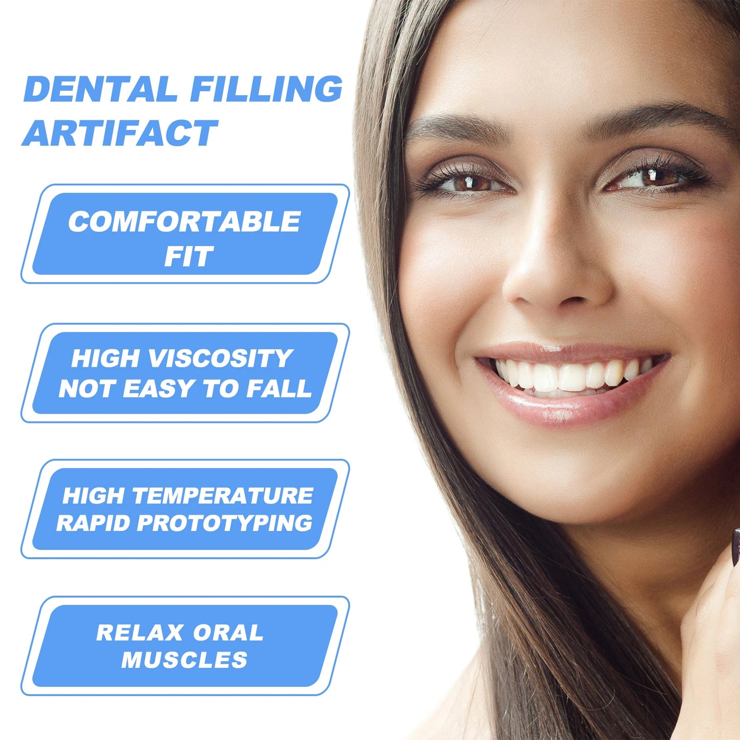Resin Temporary Tooth Repair Granules Teeth Gaps Missing Broken Tooth Filling Moldable Adhesive Dentures False Teeth Tools
