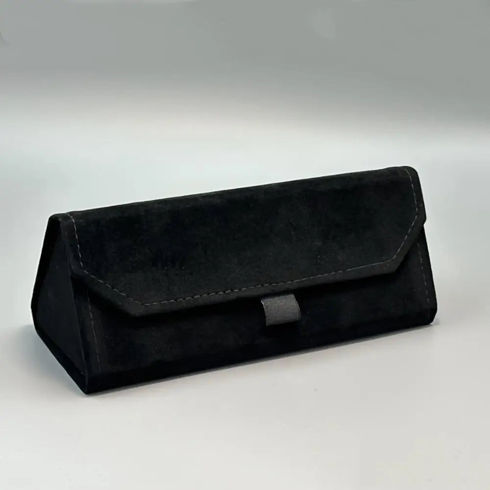 1pc Velvet Triangle Folding Glasses Women Case Elegant Sunglasses Case Purse Hard Men Soft Elegant Reading Glasses Box Glasses C