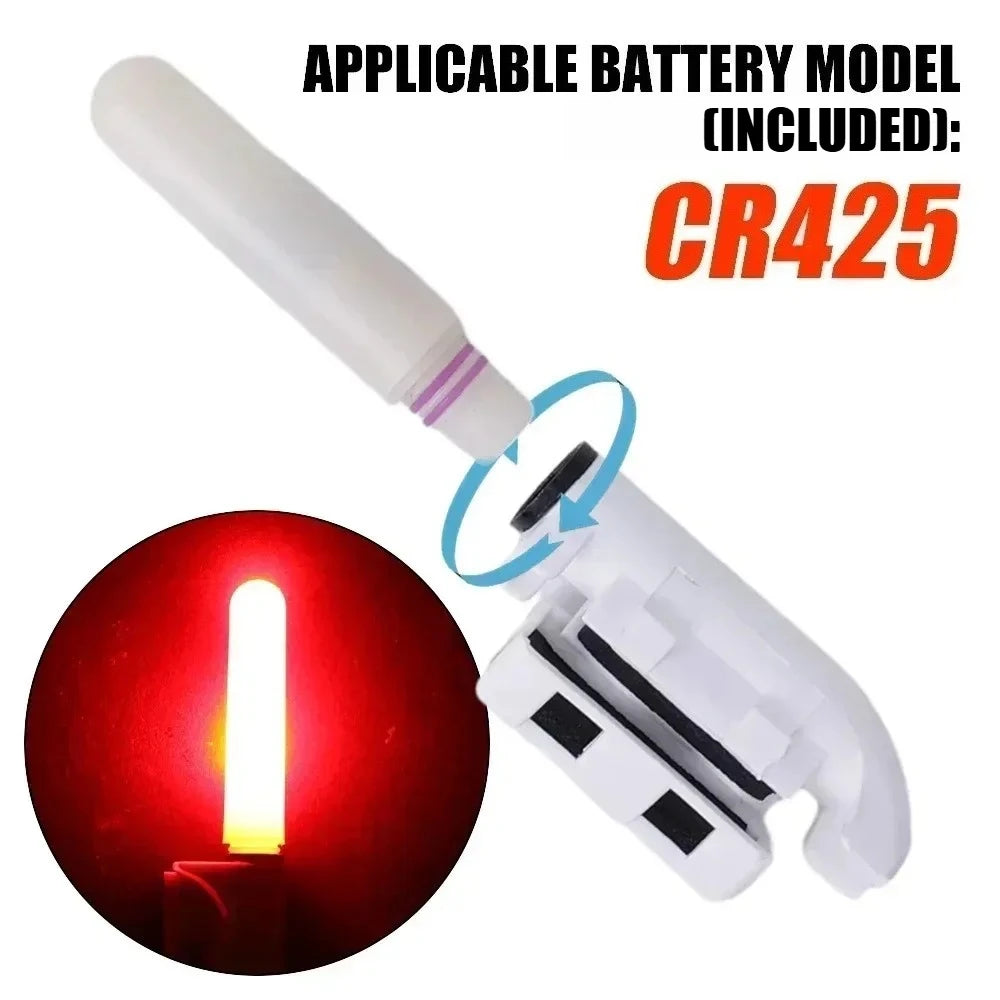 LED Removable Waterproof Fishing Electronic Rod Luminous Light with CR425 Battery Float Tackle Night Rock Fishing Accessorie
