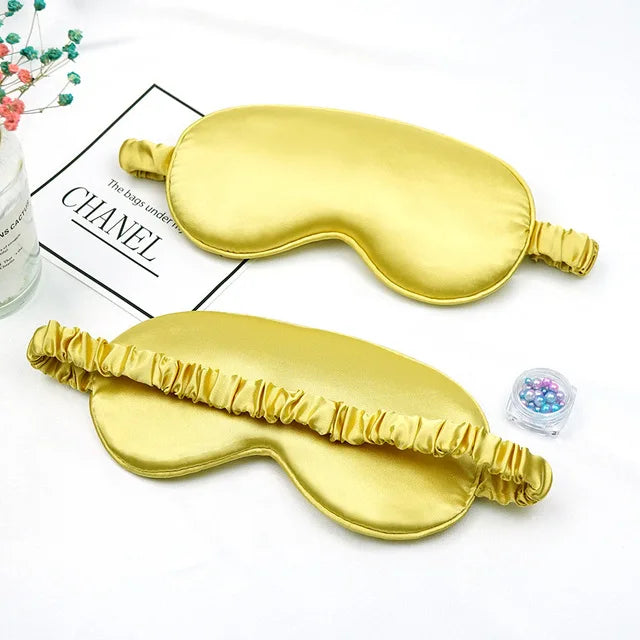 Soft Silk Sleep Mask Eye Masks Coversfor Sleep 100% Blackout Zero Eye Pressure Blindfold with Adjustable Strap Mask Eye Patch