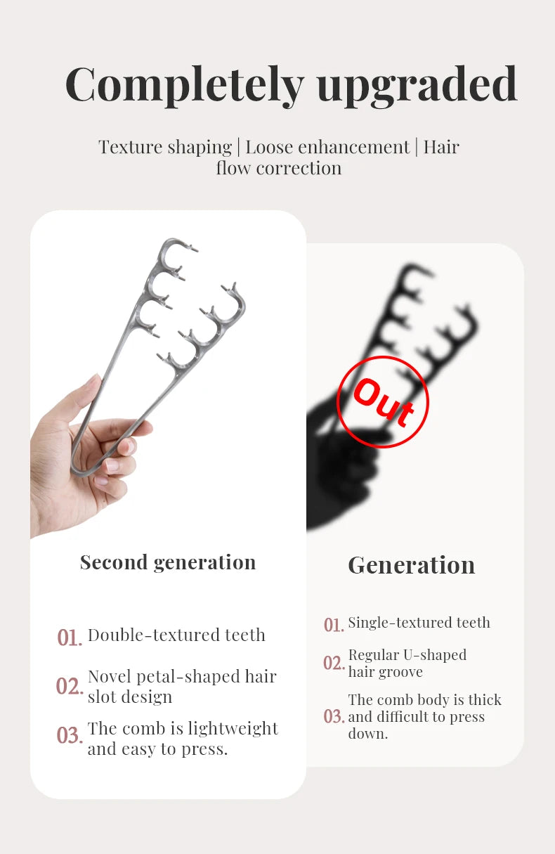 1pcs Professional Volumizing Hair Comb for Fluffy Texture Styling Wide Tooth Detangling for Salon Home Use Styling Accessories