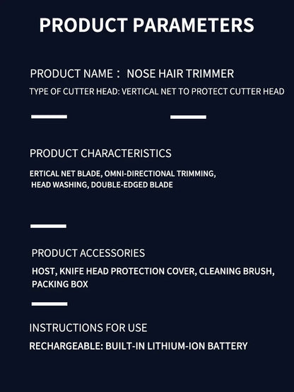 Mini Pocket Nose Hair Trimmer Painless Clipper Nose Ears Hair Eyebrow Waterproof Portable Trimmer For Men Women
