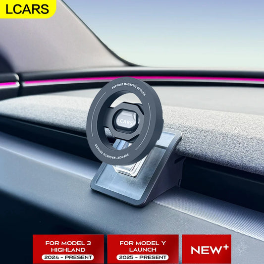 For Tesla Model 3 Highland 2024 & Model Y Launch 2025 Magnetic Car Phone Mount Anti Shake Vibration Proof Holder Stand Accessory