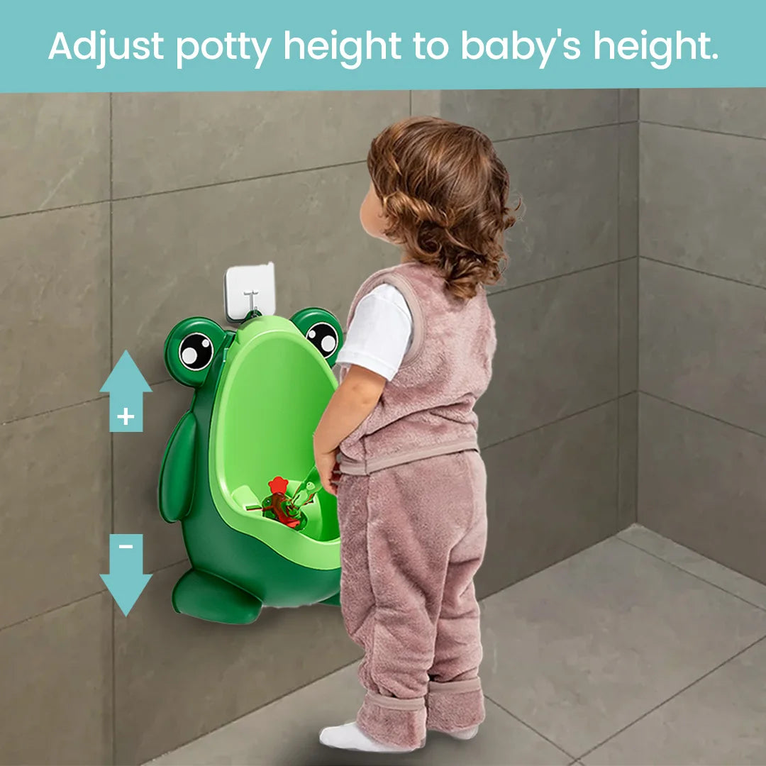 Cute Frog Standing Potty Training Urinal for Boys Toilet with Funny Aiming Target
