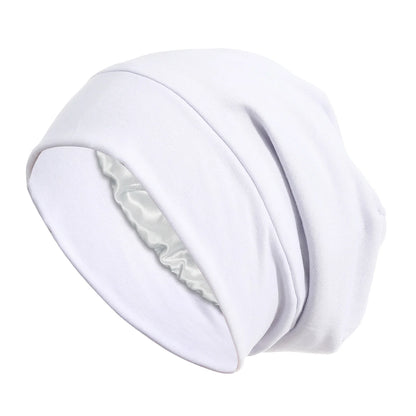 Indian Women Turban Satin Sleeping Cap Inner Hijab Hat Beanie Bonnet Muslim Bandana Hair Loss Headscarf Head Wrap Turbante Mujer