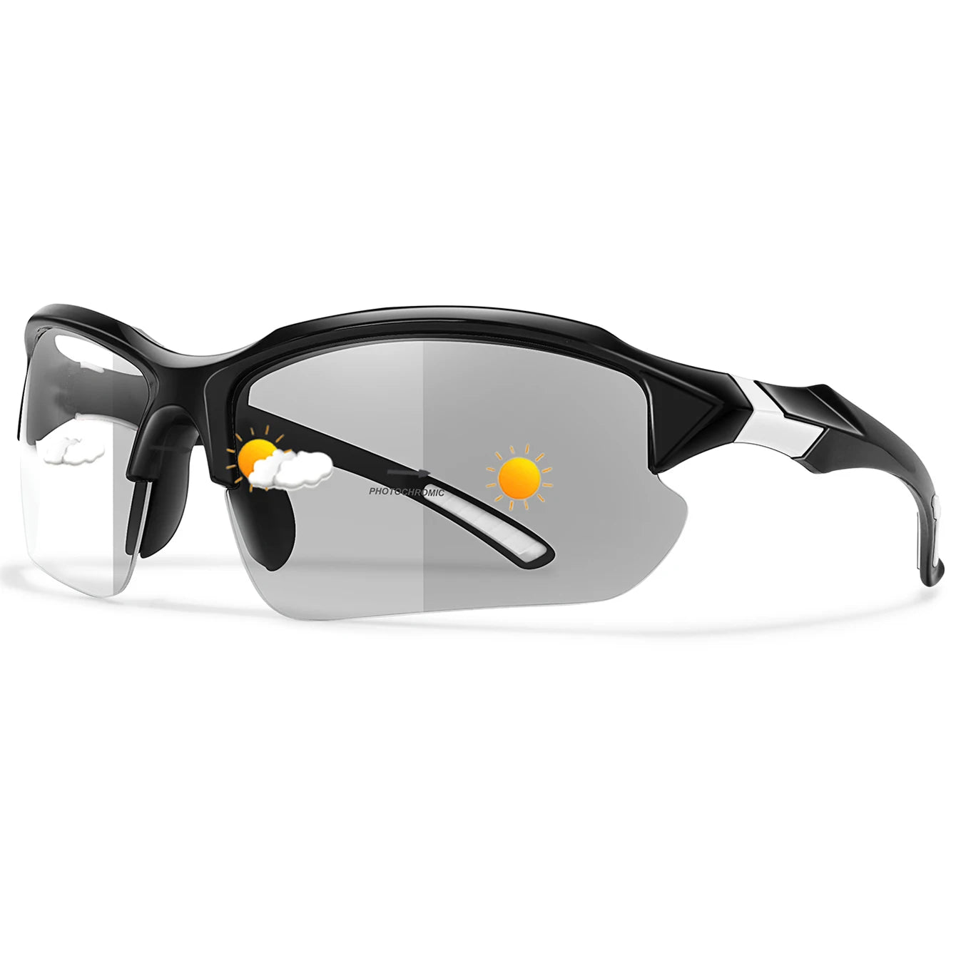 Photochromic Cycling Sunglasses Men Outdoor Sports Tactical Camouflage Goggles Vintage Driving Riding Fishing Windproof