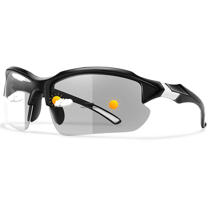 Photochromic Cycling Sunglasses Men Outdoor Sports Tactical Camouflage Goggles Vintage Driving Riding Fishing Windproof