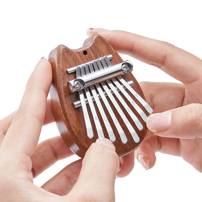 Mini Kalimba 8 Key Thumb Piano 1 Pack Water Drop Style Cute Instrument Portable Exquisite Gift Set for Kids