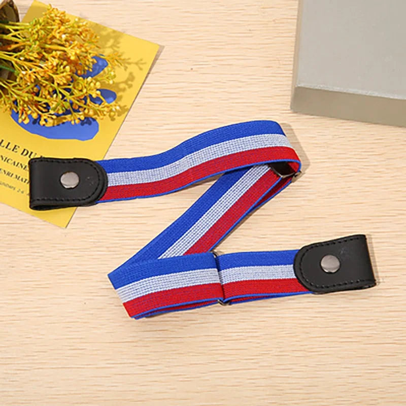 2024 Hot Men's and Women's Invisible Belt Without Buckle Seamless Lazy Belt Wild Elastic Elastic Jeans Belt Decoration Ins Wind